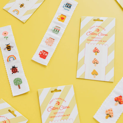 Tea/Mugs Cross Stitch Bookmark Kit