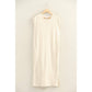 Mineral Wash Midi Dress- Cream
