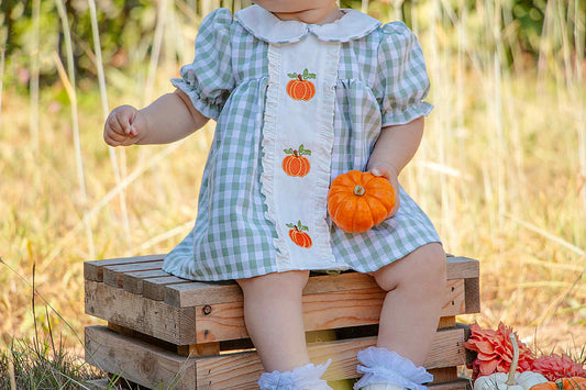 Preppy Pumpkin Girls Diaper Set