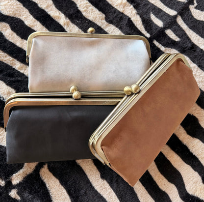 Double Pouch Button Wallet