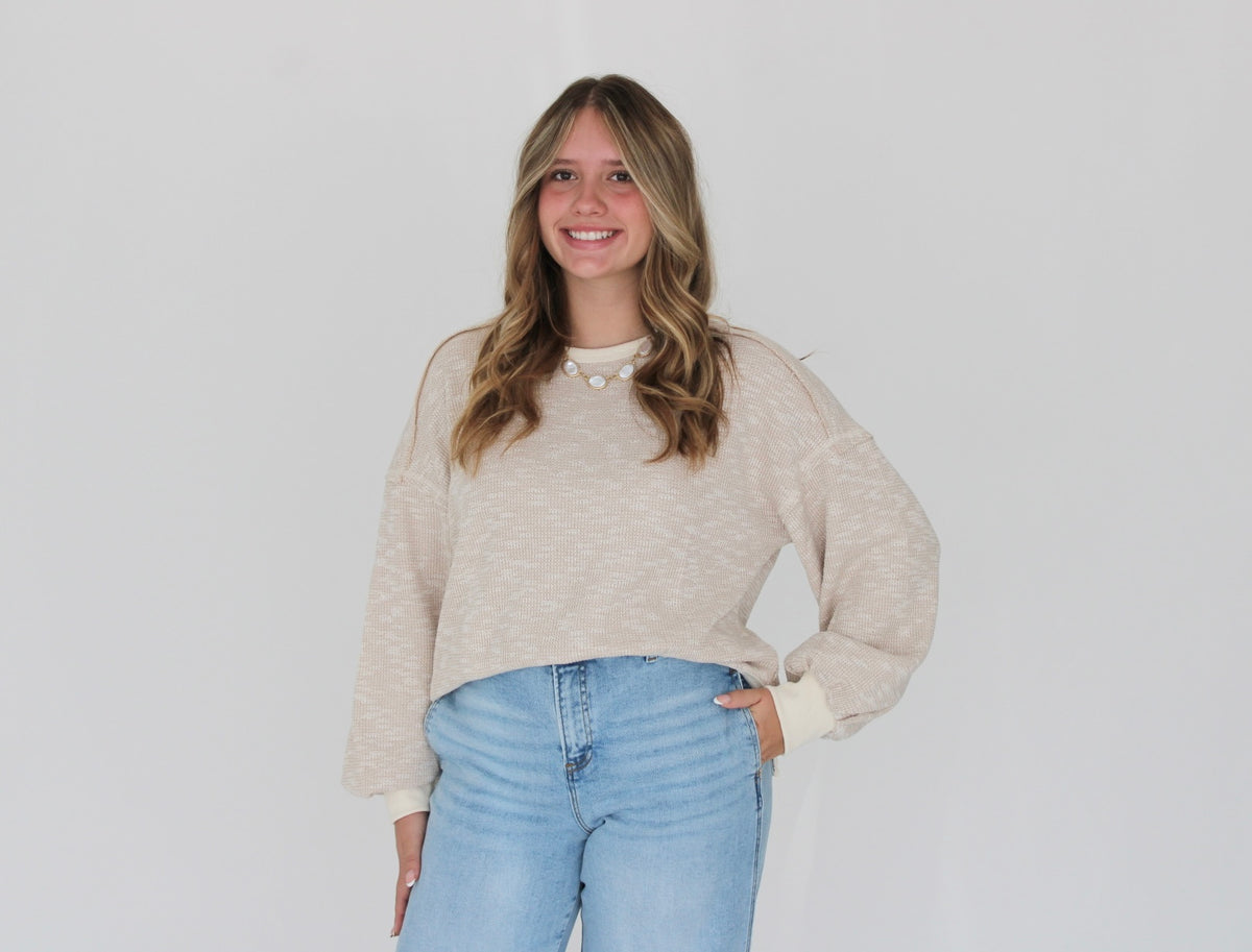 Willow Waffle Knit- Oatmeal