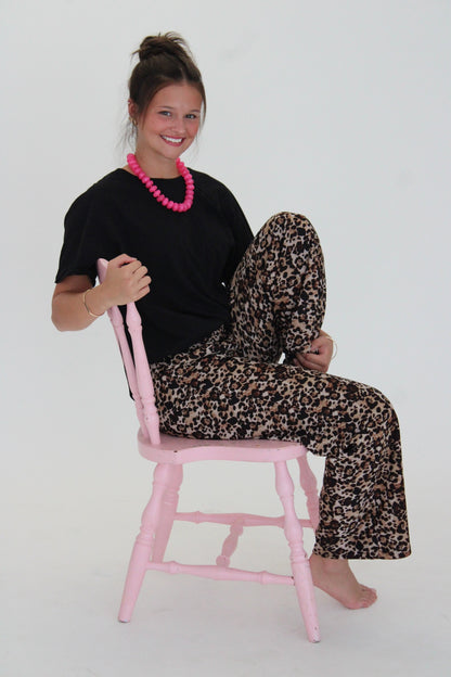 Untamed Leopard Wide Leg Pants