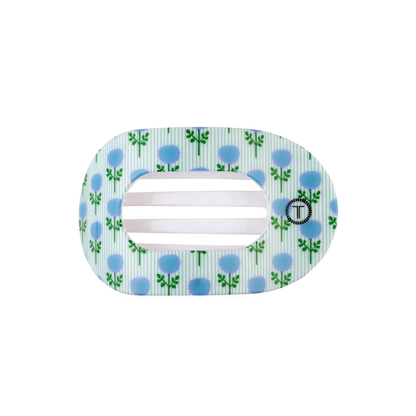 Laura Park x Teleties Blue Marigold Medium Flat Round Hair Clip