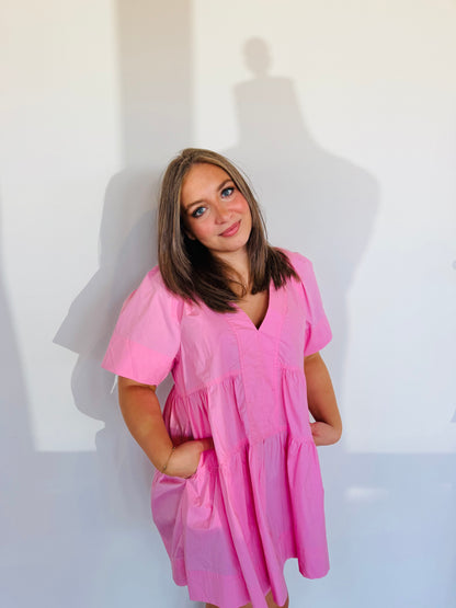Pretty In Pink Baby Doll Dress