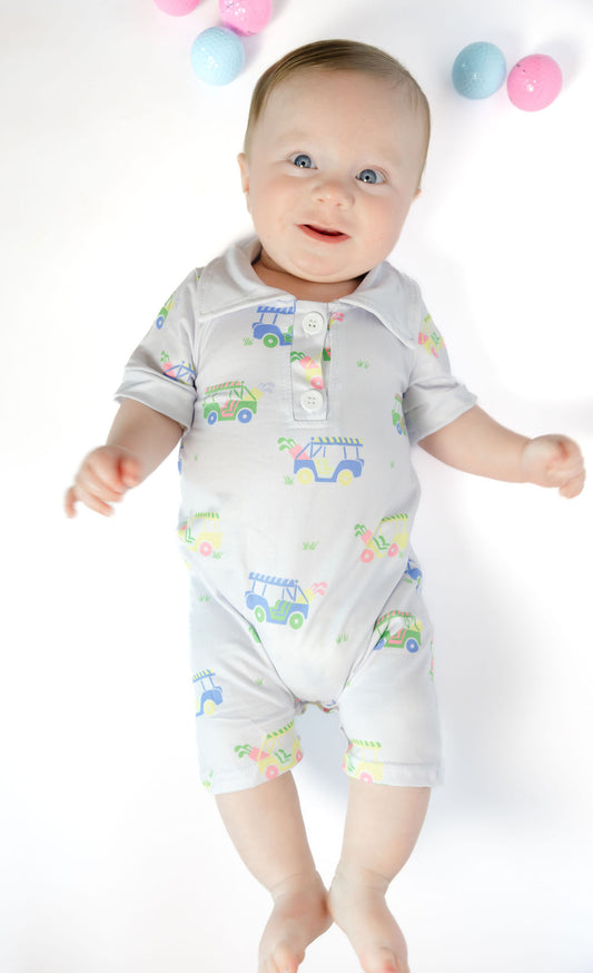 Mr. Caddy Boys Button Down Romper