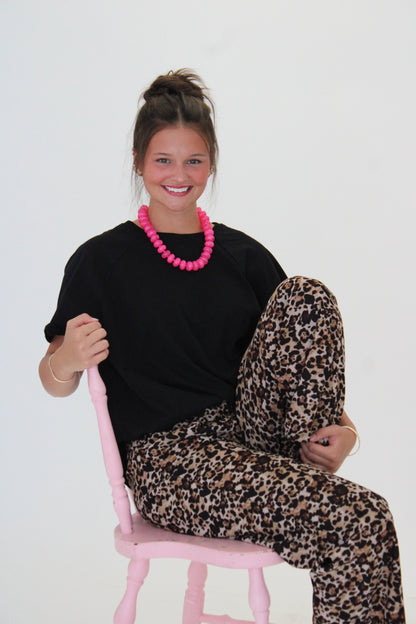 Untamed Leopard Wide Leg Pants