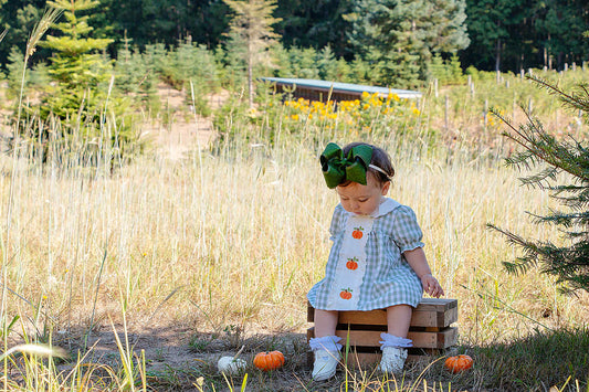 Preppy Pumpkin Girls Diaper Set