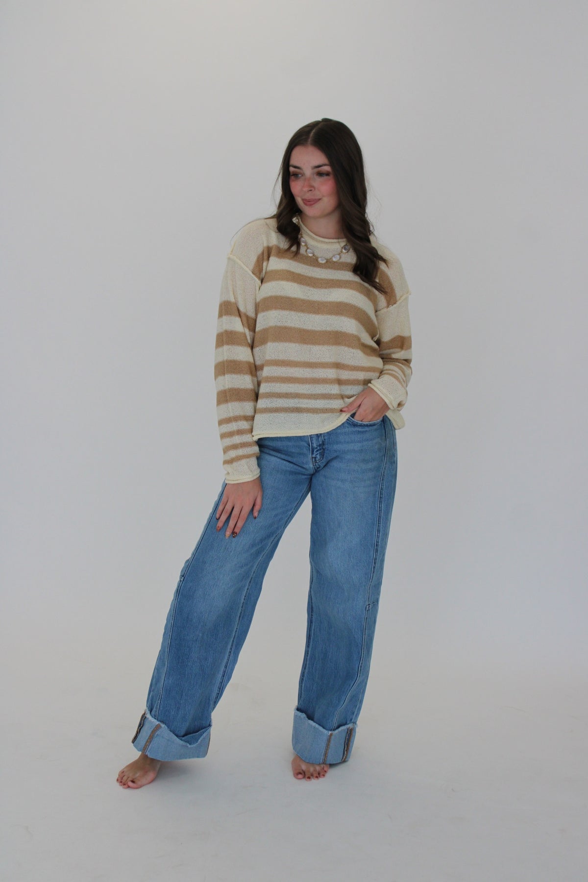 Iced Latte Striped Sweater