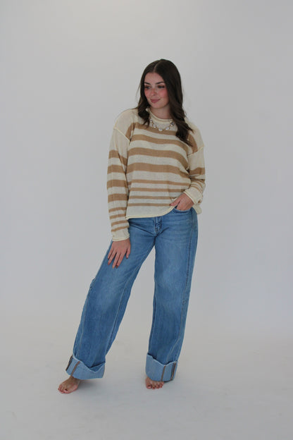Iced Latte Striped Sweater