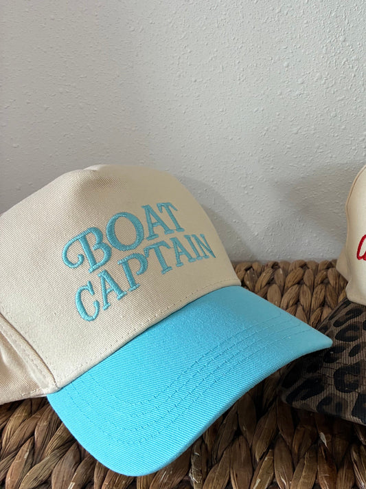 Boat Captain Hat- Aqua