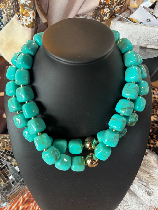Turquoise Beaded Necklace