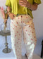 Pink Polka Dot Denim Pants