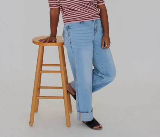 The Lynn Wide Leg Jean - Light Wash