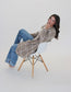 Criss Cross Sweater Cardigan - Taupe