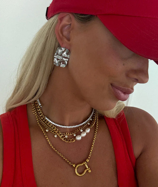 Brooklyn Earrings- Silver