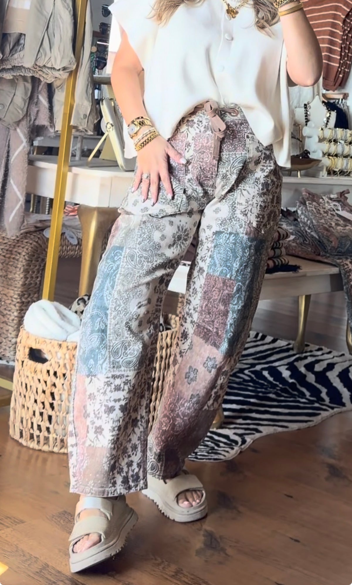 Heirloom Patchwork Barrel Jeans