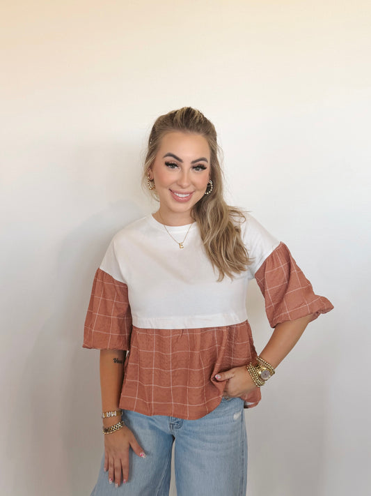 Fairly Fall Colorblock Top