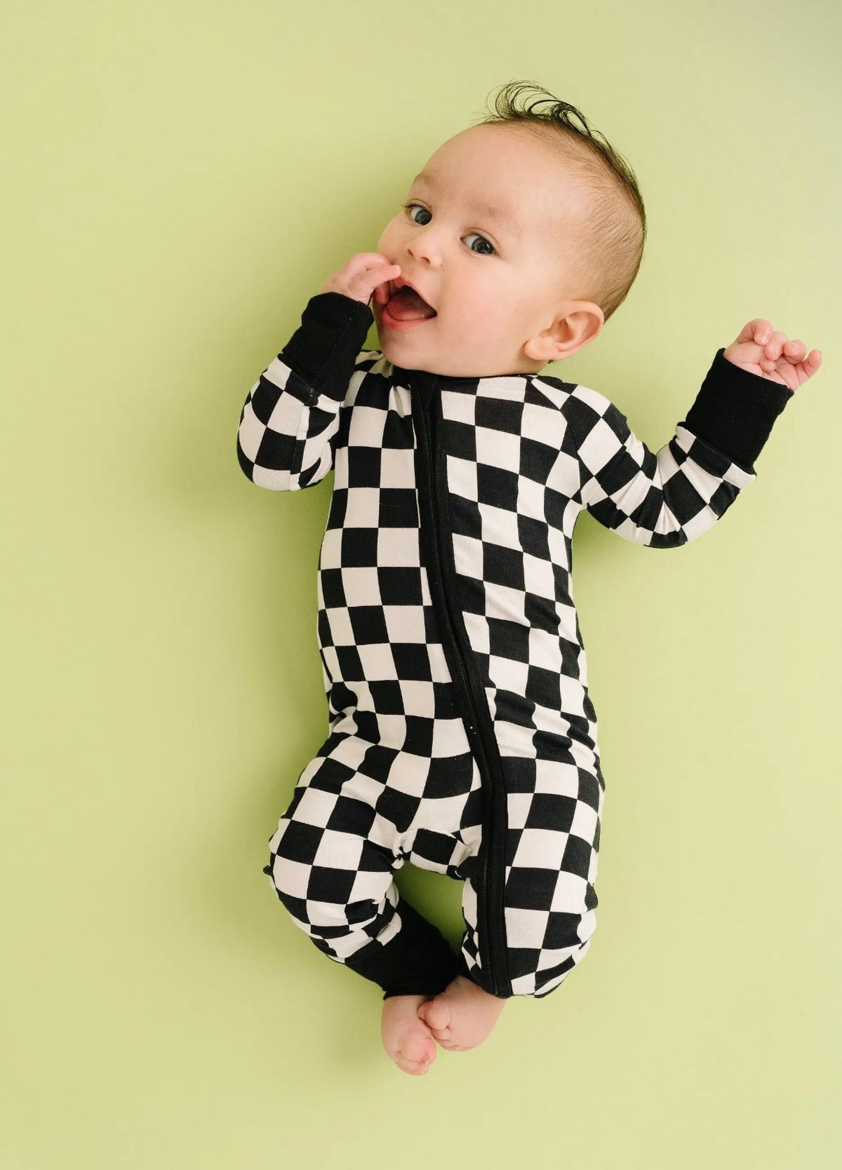 Black & White Checkered Bamboo