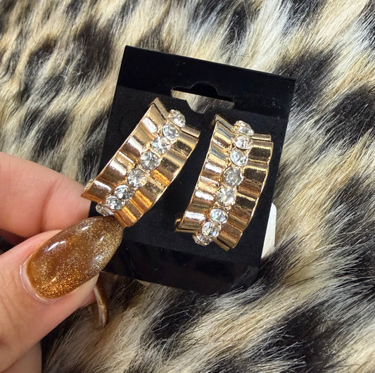 Crystal Wave Hoops