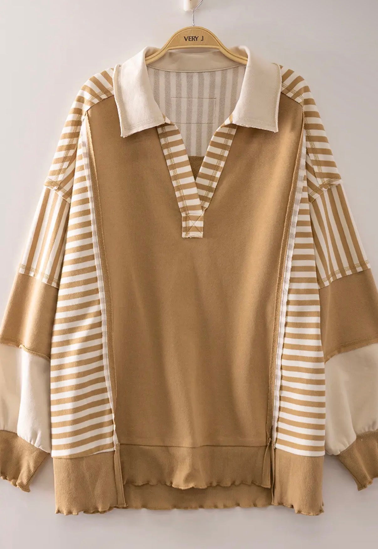 Caramel Patchwork Top