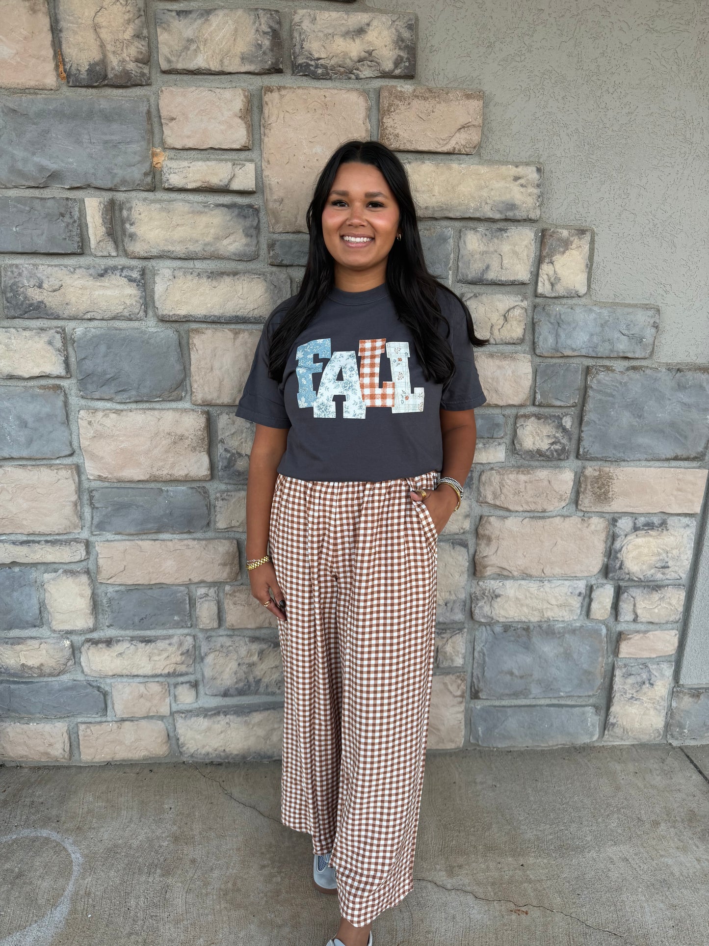 Fall Patchwork Graphic Tee