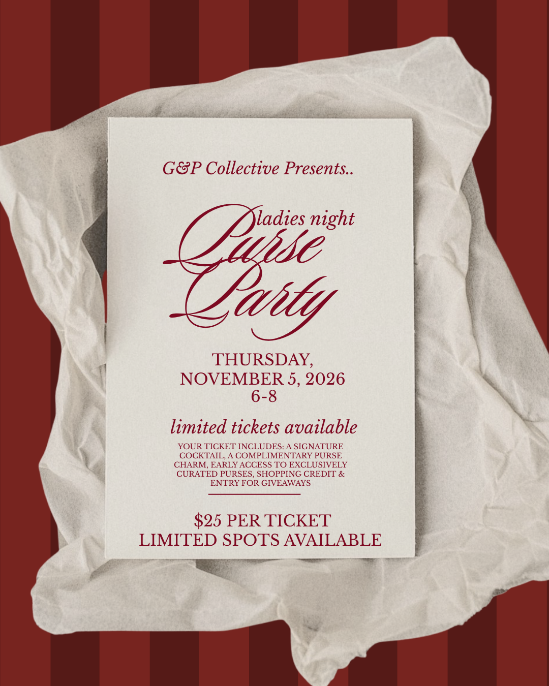 Ladies Night Ticket: Purse Party