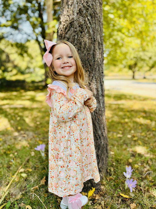 Embroidered Pumpkin Dress
