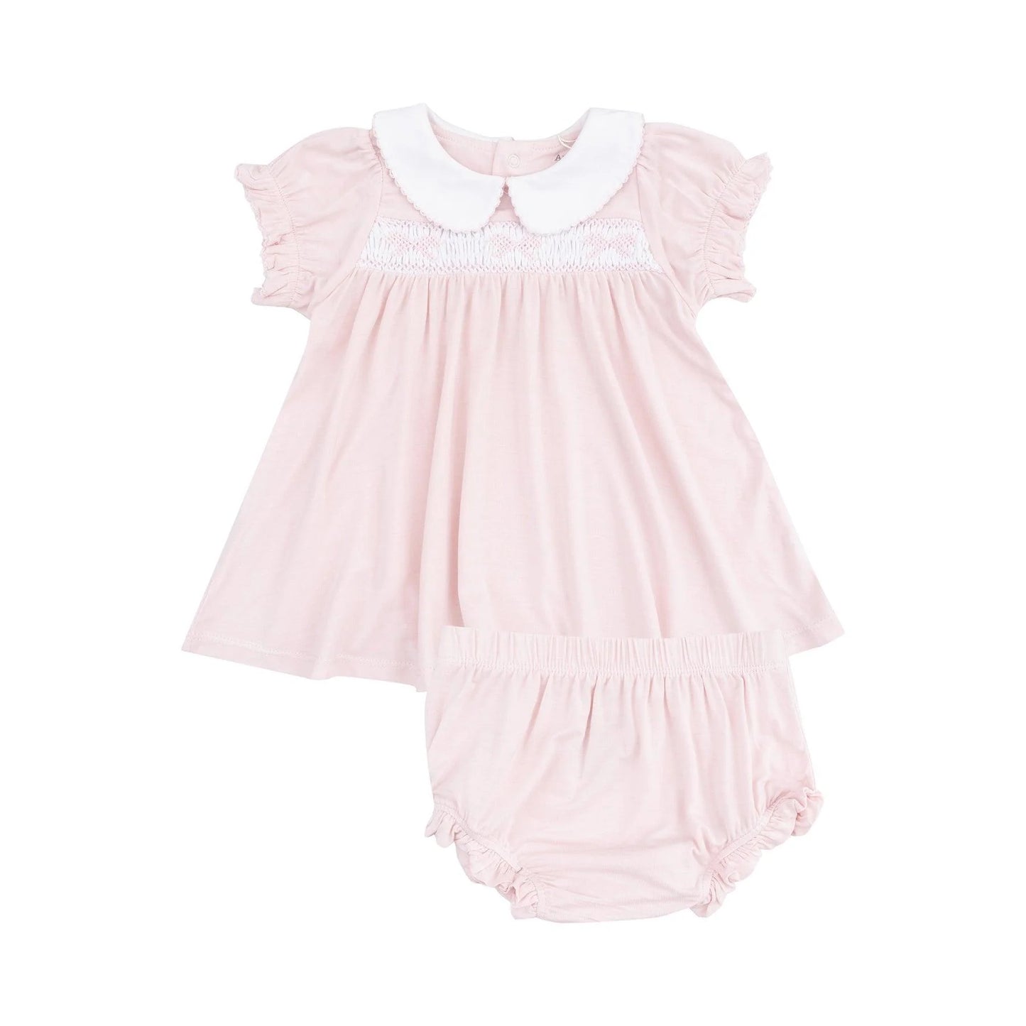 Smocked Bow Bloomer Set- Pink