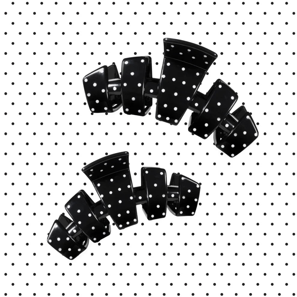 Classic Black Polka Dot Party Medium Claw Clip - Medium