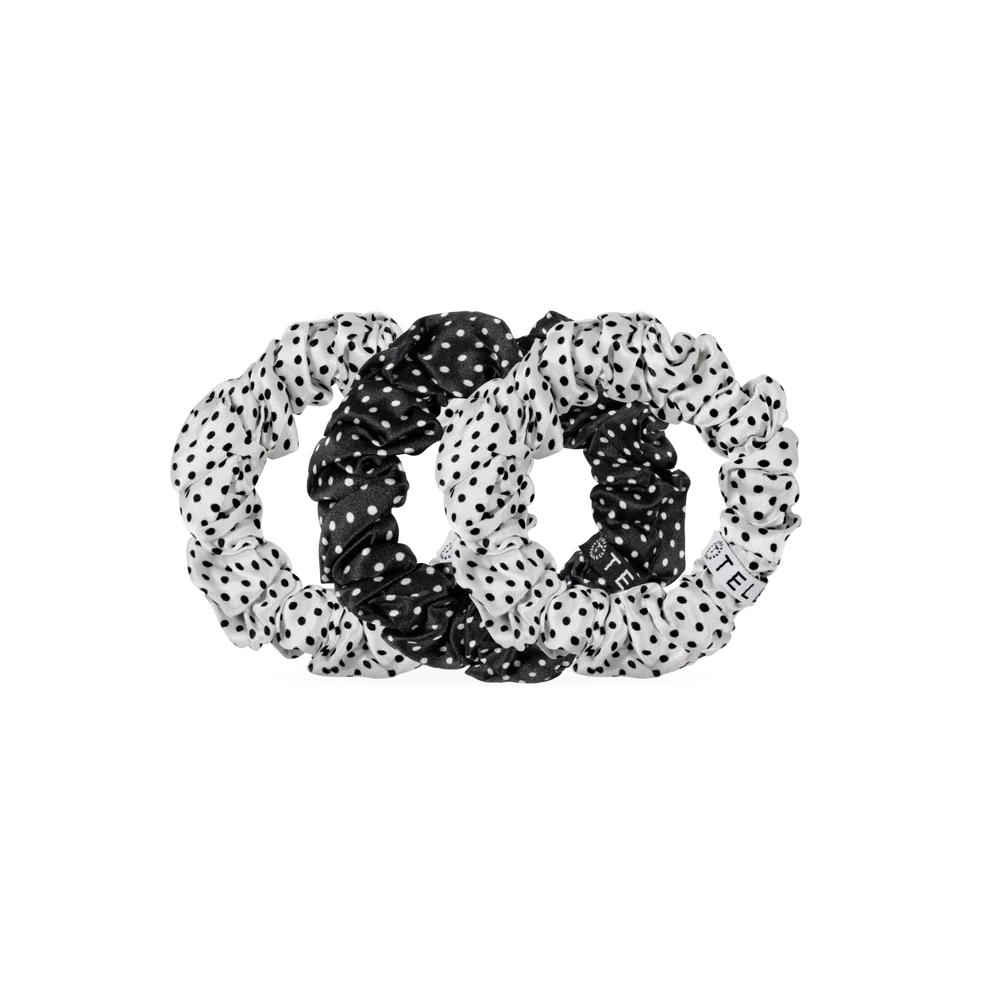 Polka Dot Party Large Silk Scrunchies - Large