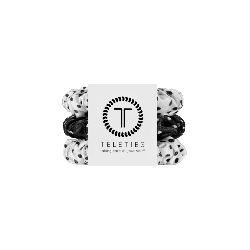Polka Dot Party Small Silk Scrunchies - Small