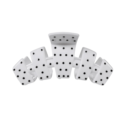 Classic White Polka Dot Party Medium Claw Clip - Medium
