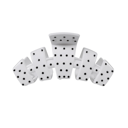 Classic White Polka Dot Party Medium Claw Clip - Medium