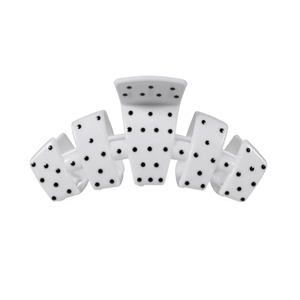 Classic White Polka Dot Party Medium Claw Clip - Medium