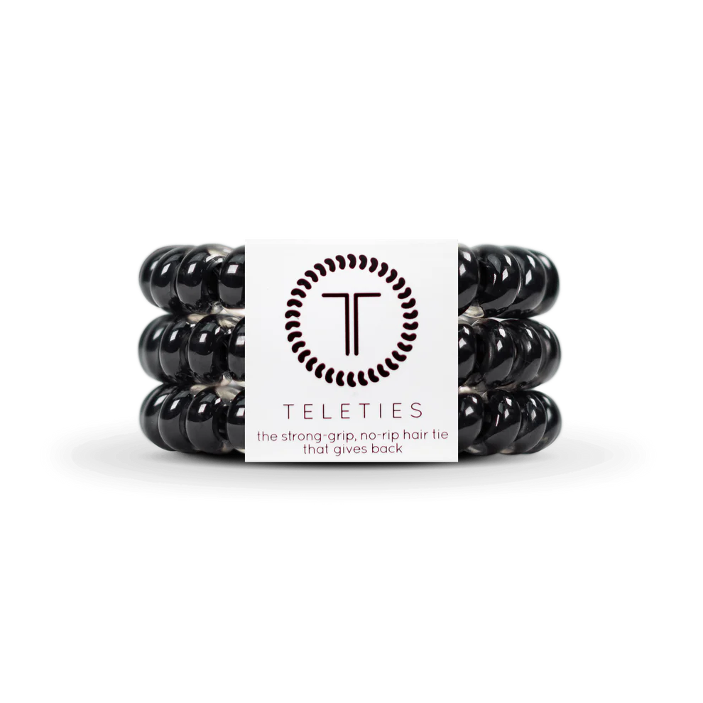 Jet Black Large Hair Ties - Large