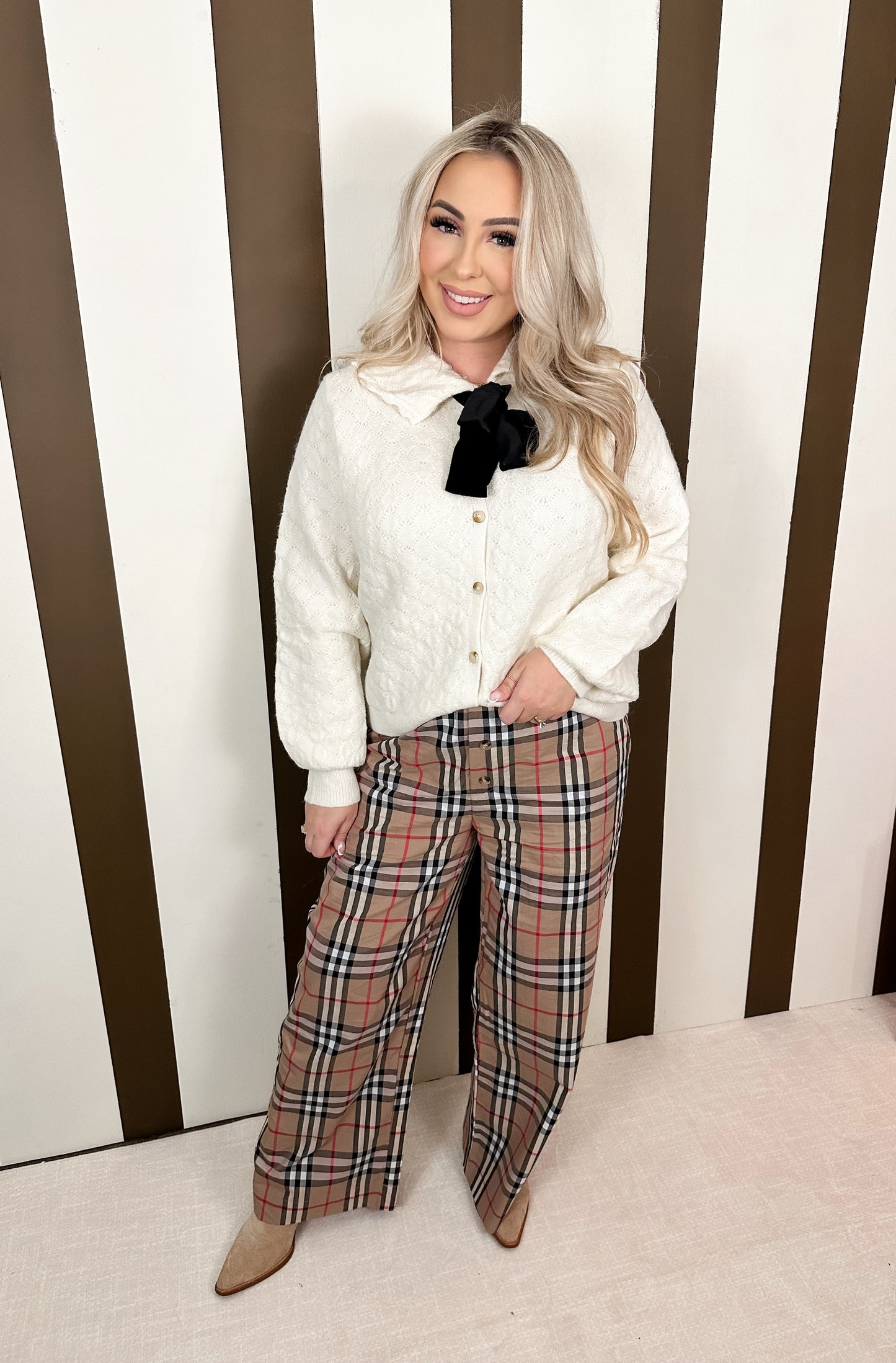 Kensington Bow Tie Sweater Cardigan