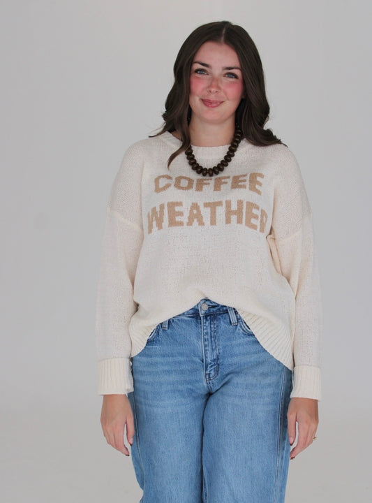 Coffee Weather Sweater - Cream