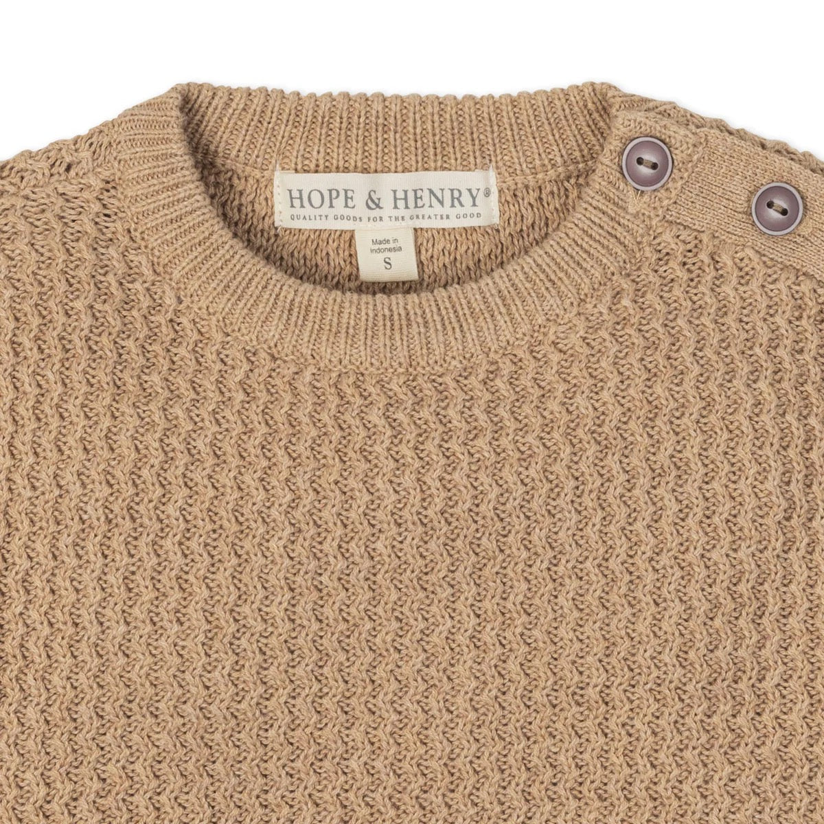 Crewneck Sweater With Buttons