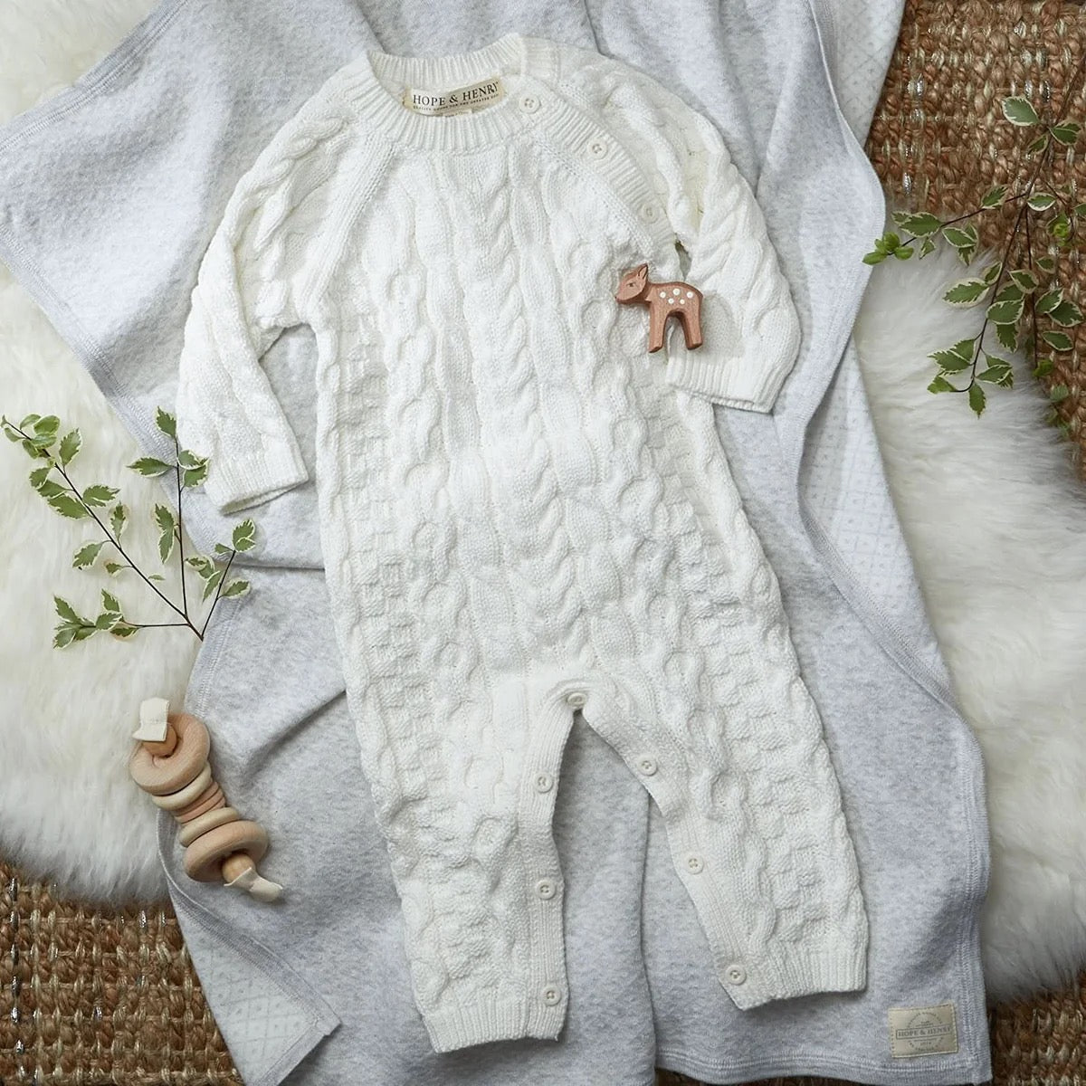 White Cable Knit Sweater Romper