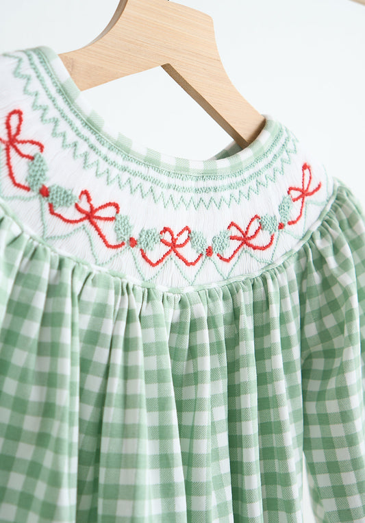 Hand Smocked Holiday Dress