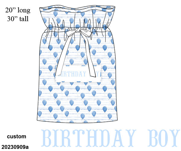 Hand Smocked Birthday Boy Gift Sack
