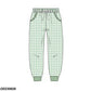 Green Knit Gingham Joggers