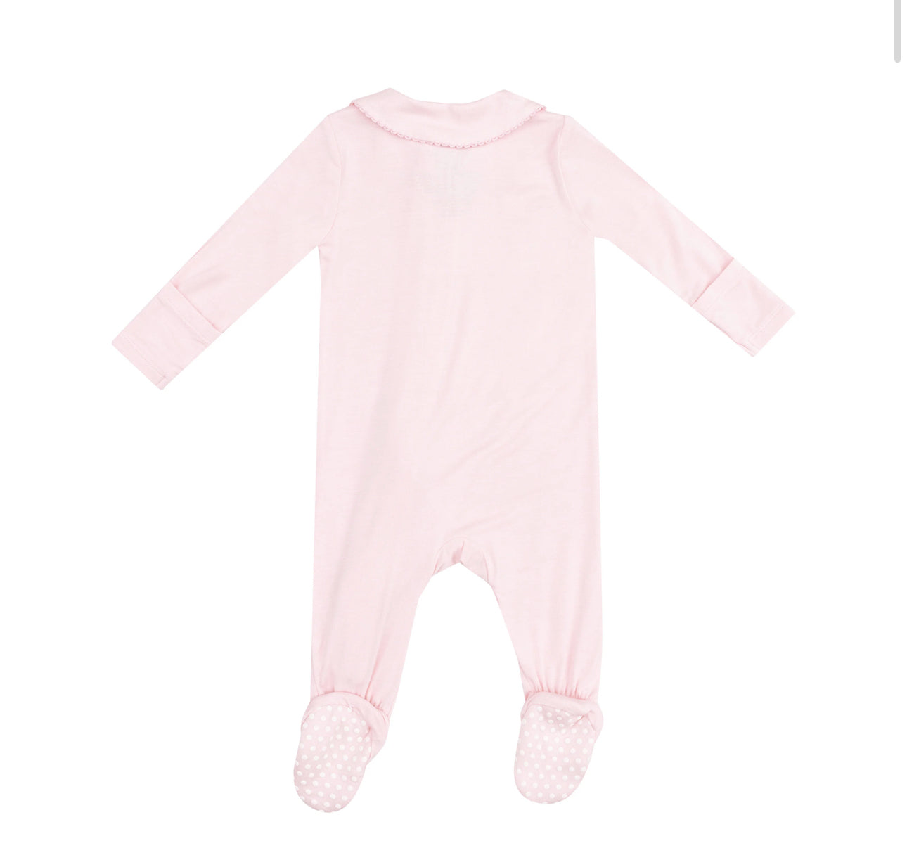 Peter Pan Two Way Zipper Footie - Classic Solid Pink