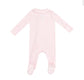Peter Pan Two Way Zipper Footie - Classic Solid Pink