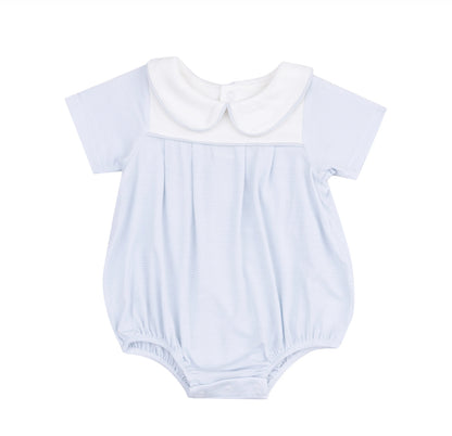 Classic Box Pleat Bubble - Stripe Classic Blue