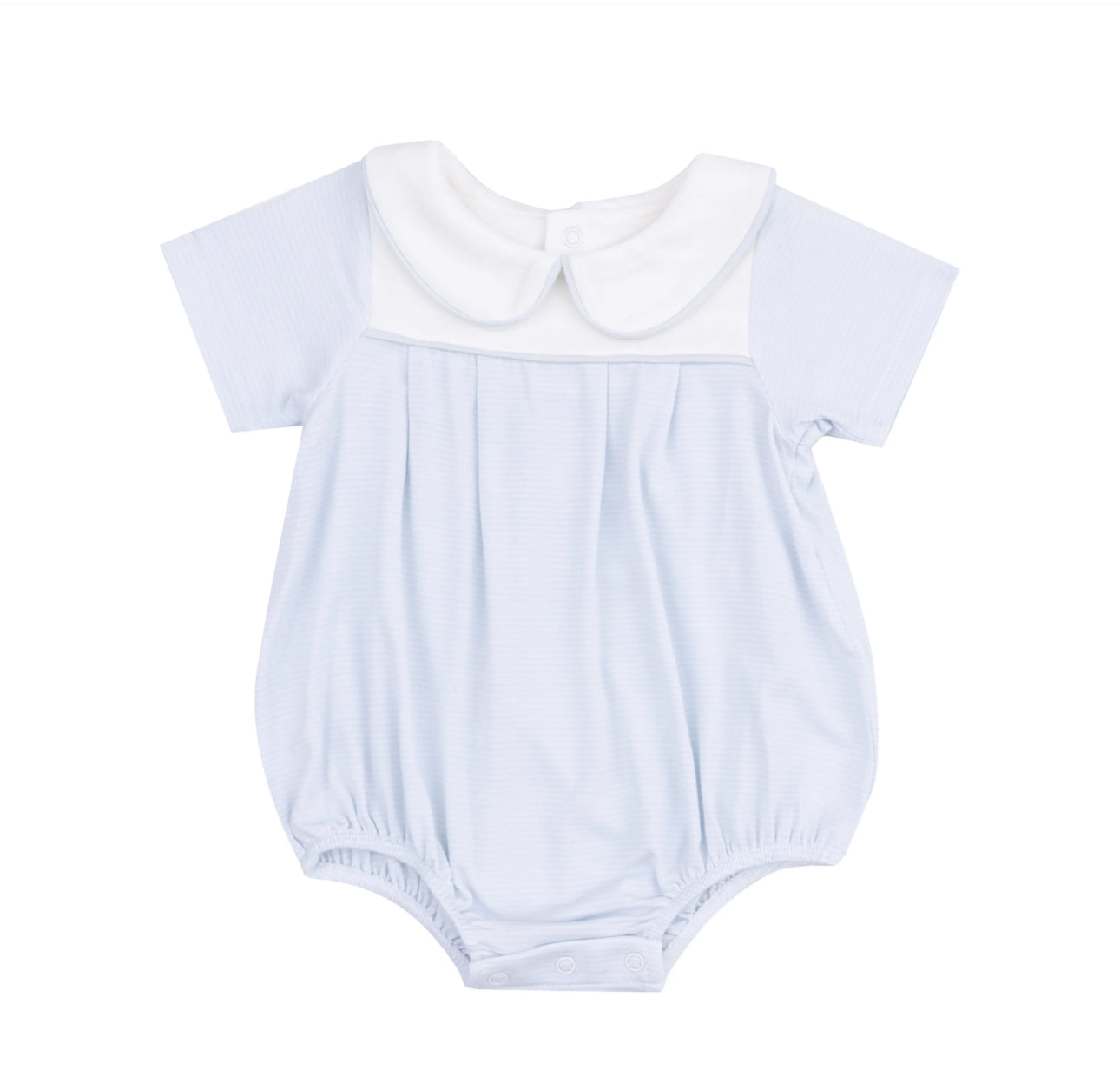 Classic Box Pleat Bubble - Stripe Classic Blue