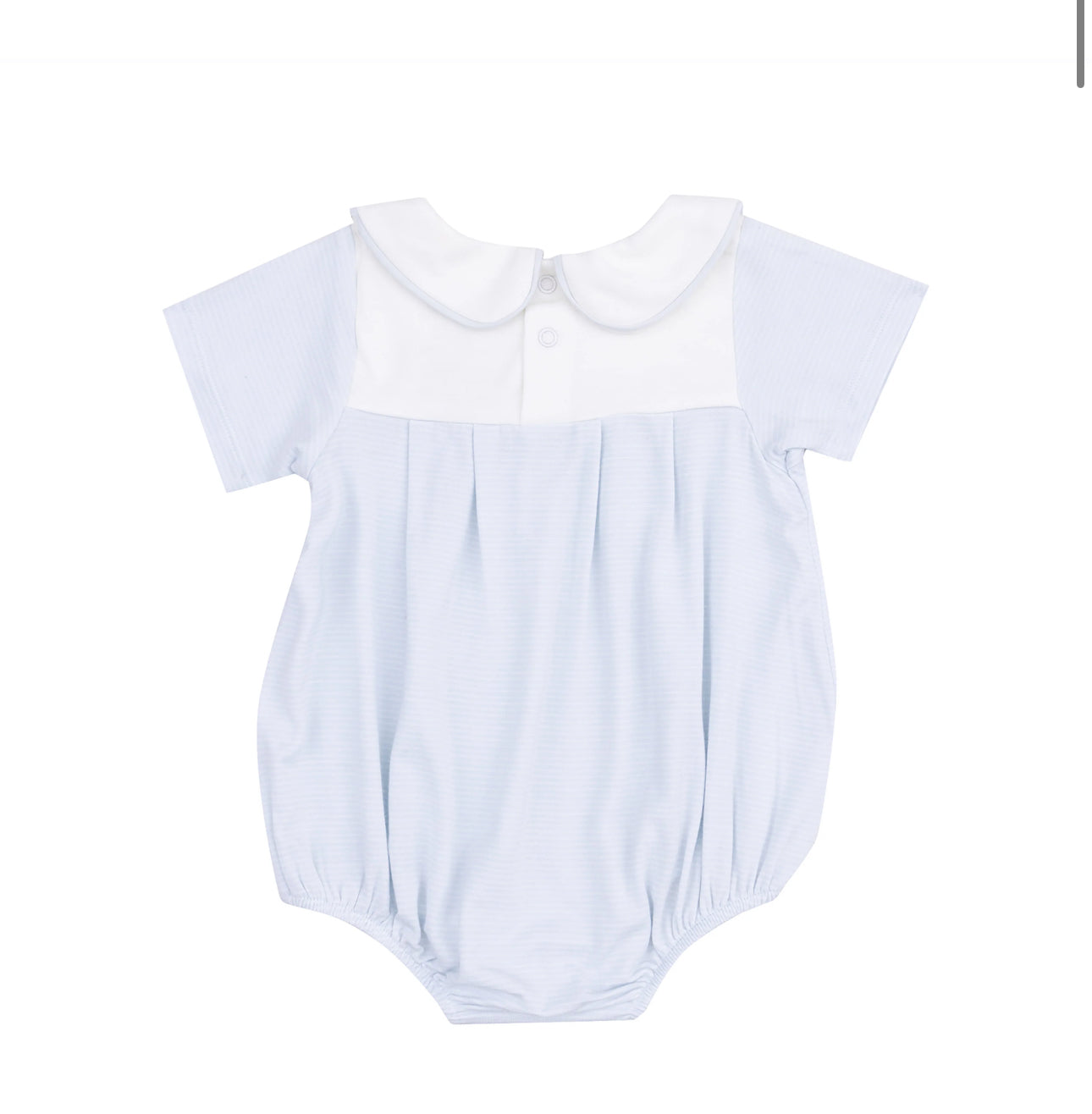 Classic Box Pleat Bubble - Stripe Classic Blue