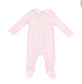 Smocked Peter Pan Footie - Mini Gingham Pink