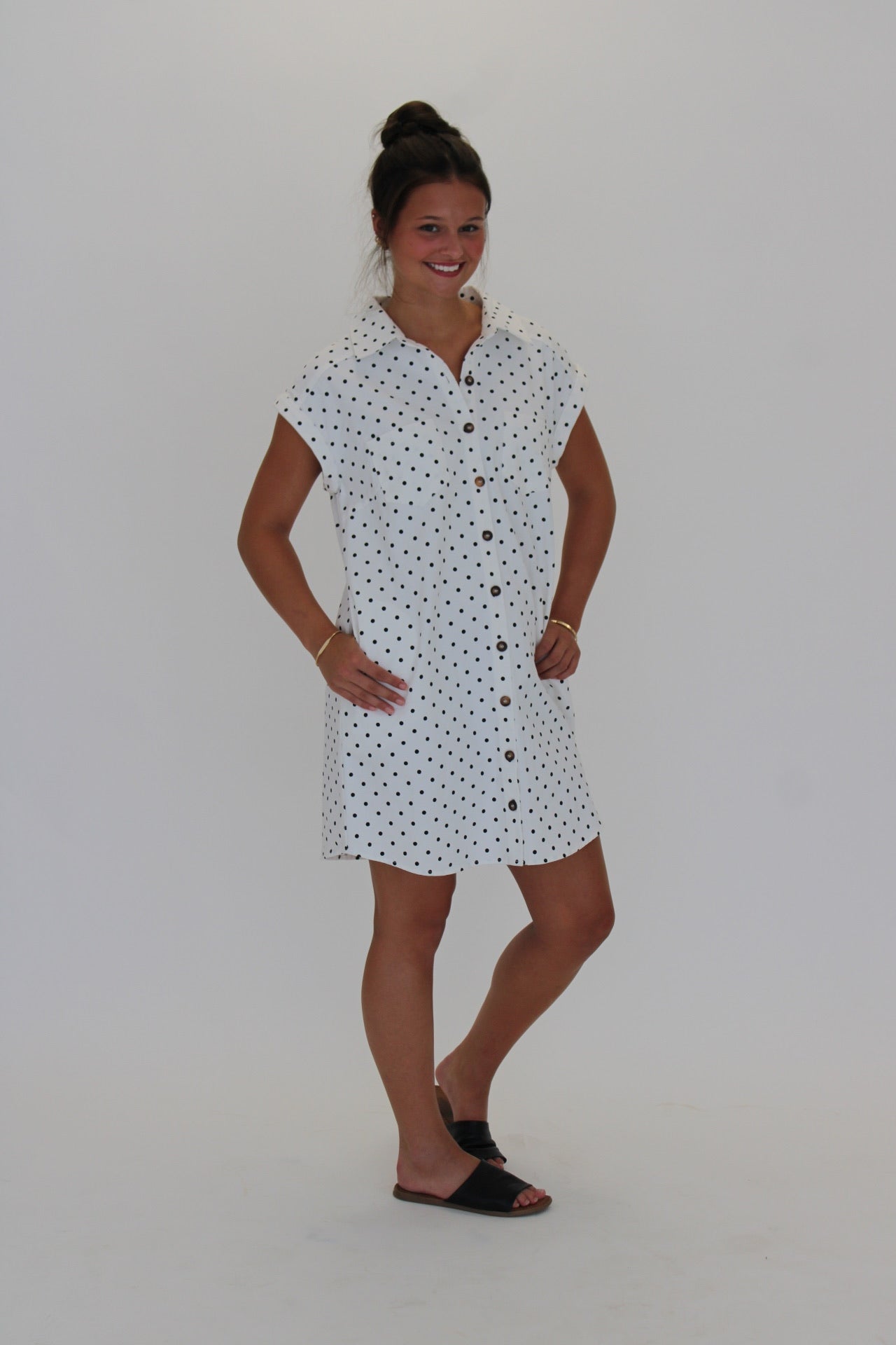 Dotted in Denim Dress