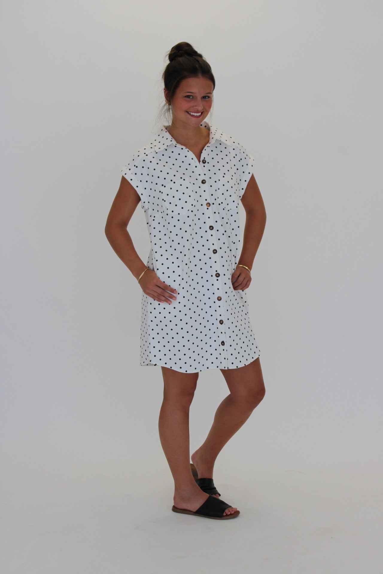 Dotted in Denim Dress